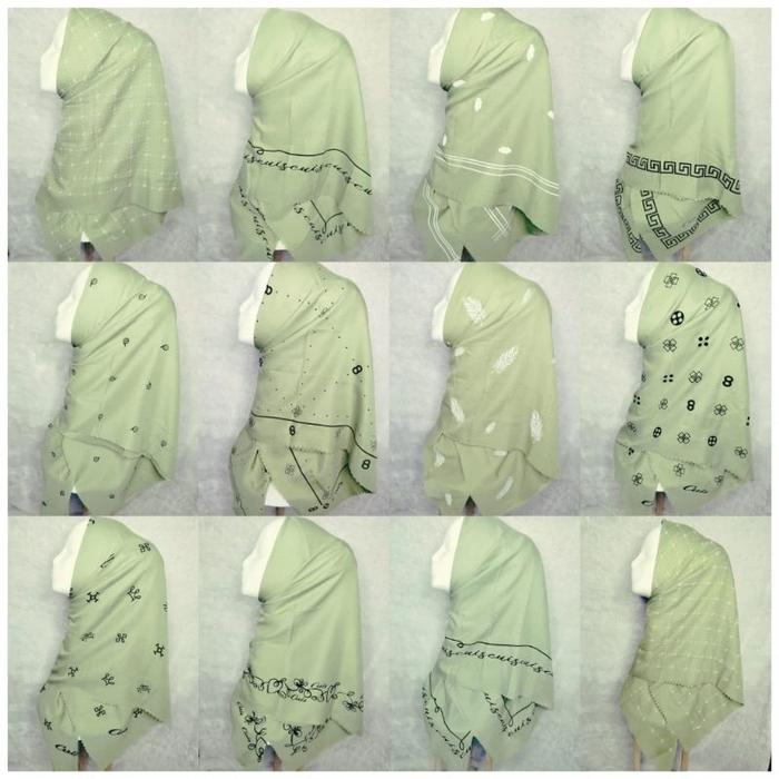 Hijab Voal Monogram Sage